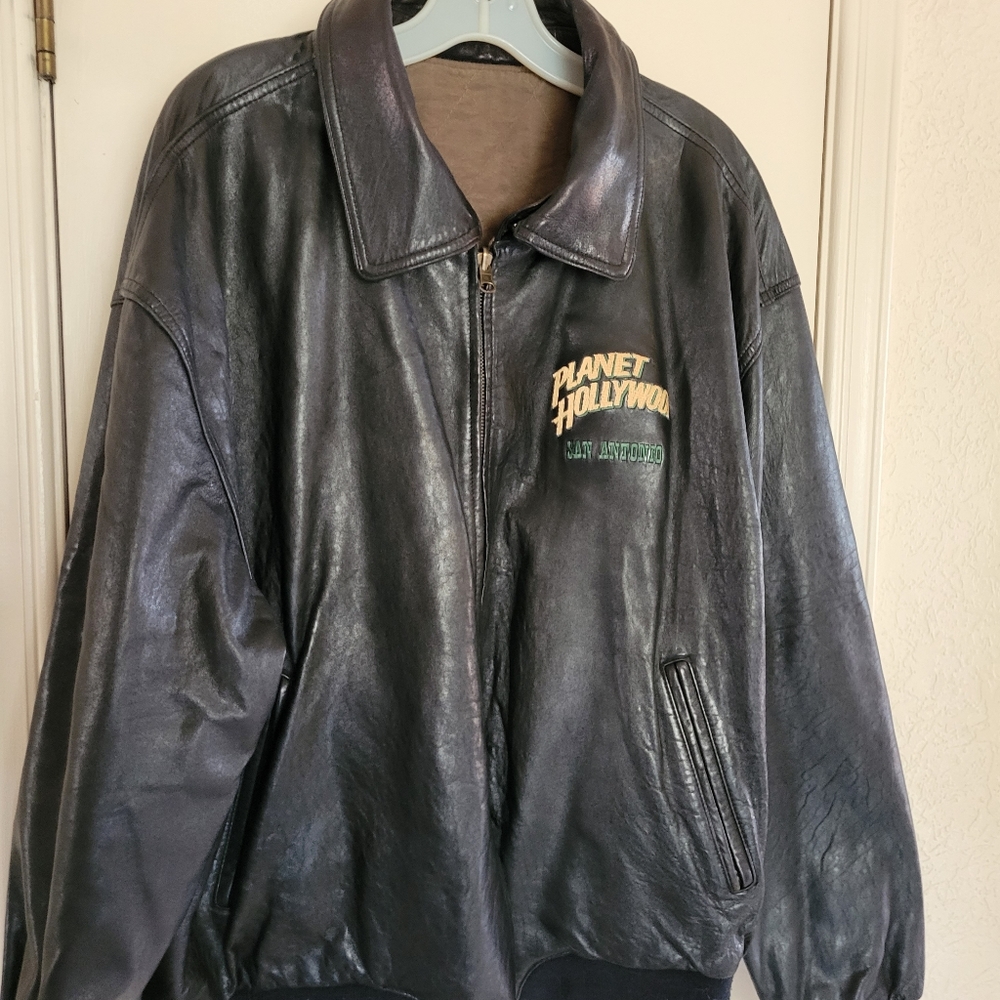 Vintage Reversable Leather Bomber Jacket